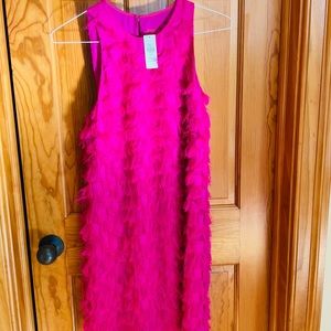 NWT Anthropologie hot pink party dress